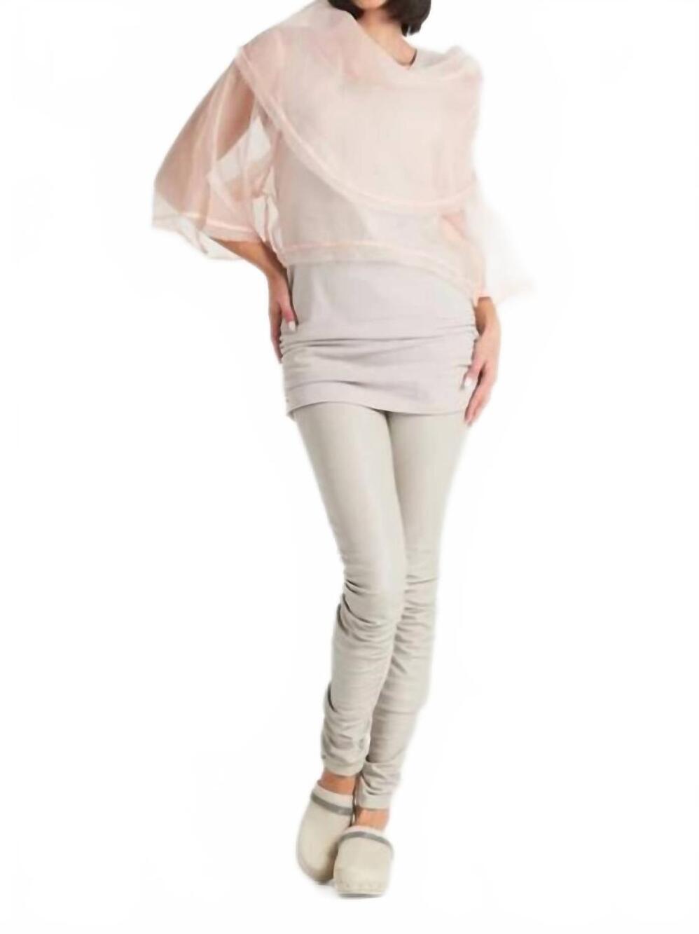 NEW PLANET BY LAUREN G. organza jackie o top in pink